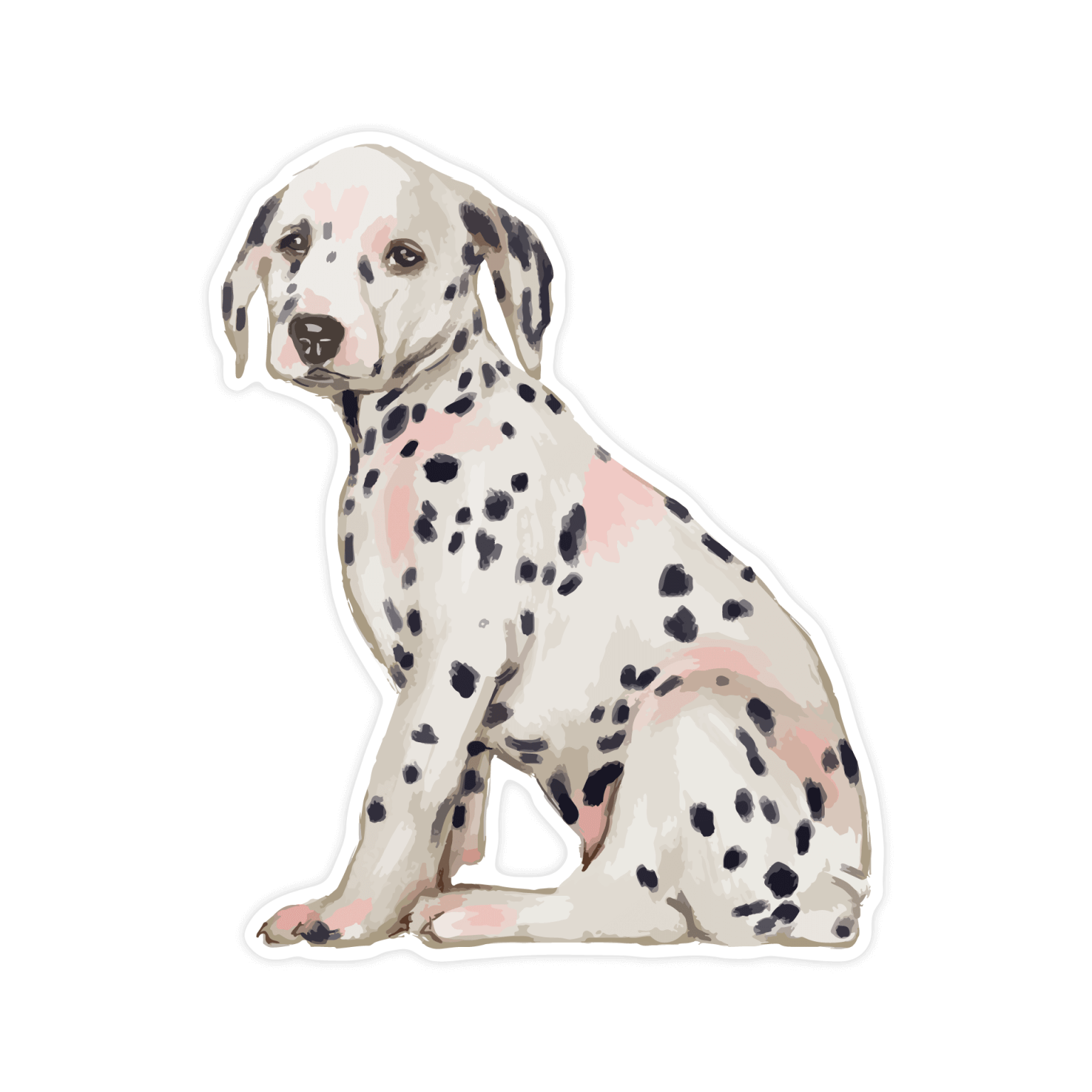 Sticker Anjing Dalmatian Agette